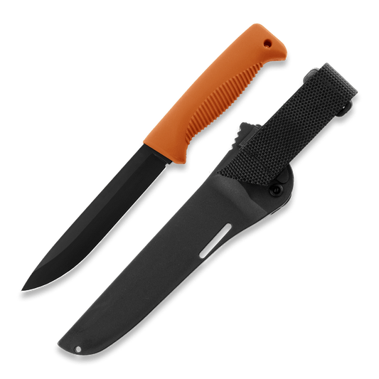 Peltonen M95 Ranger Puukko Black Cerakote Orange Handle FJP140 - The Snag Bin