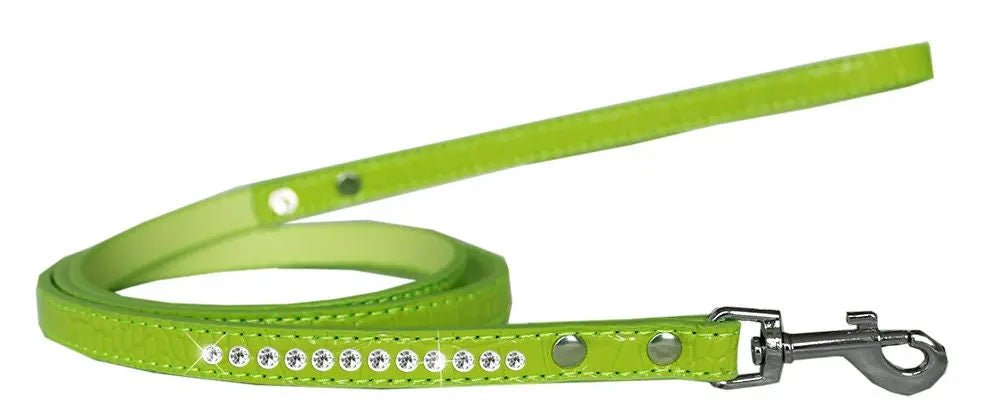 Pet Designer Croc Leash, "One Row Clear Crystal" - The Snag Bin