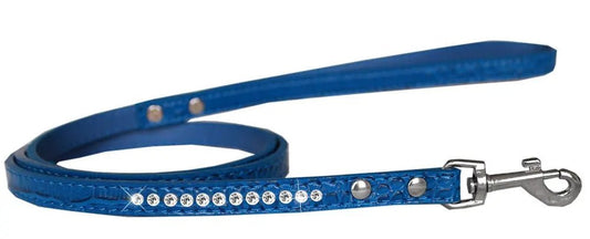 Pet Designer Croc Leash, "One Row Clear Crystal" - The Snag Bin