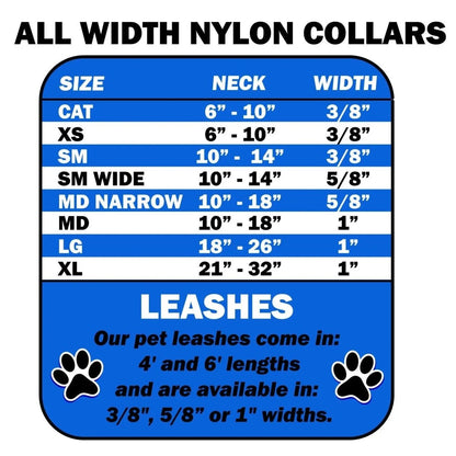 Pet Dog & Cat Nylon Collar or Leash, "Diagonal Dots" - The Snag Bin