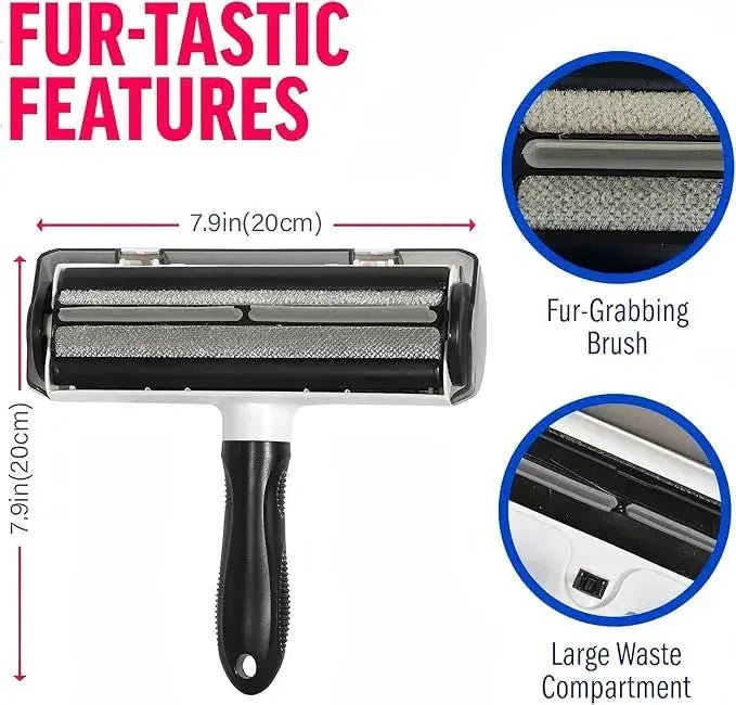 Pet Hair & Lint Remover – Reusable Self - Cleaning Roller Brush - The Snag Bin
