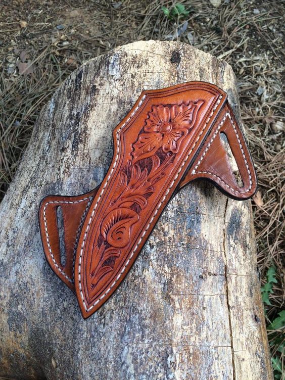 Premium Bull Leather Knife Sheath for Cowboy Knives - The Snag Bin