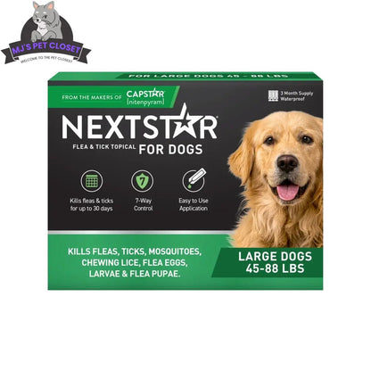 Protect Your Dog from Fleas & Ticks with NEXTSTAR: Fast - Acting 3 - Month Supply for Dogs 45 - 88 Lbs - The Snag Bin