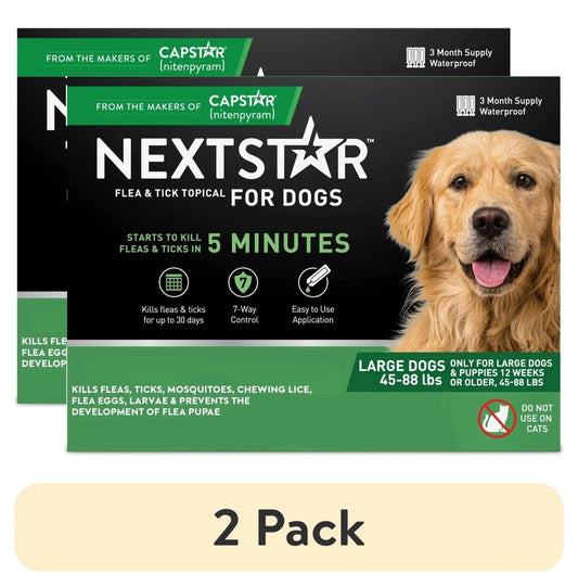 Protect Your Dog from Fleas & Ticks with NEXTSTAR: Fast - Acting 3 - Month Supply for Dogs 45 - 88 Lbs - The Snag Bin