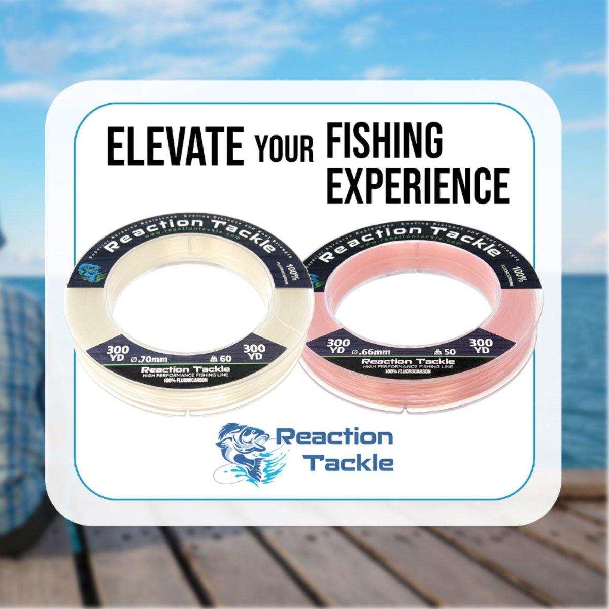 Reaction Tackle 100% Pure Fluorocarbon Fishing Line - The Snag Bin