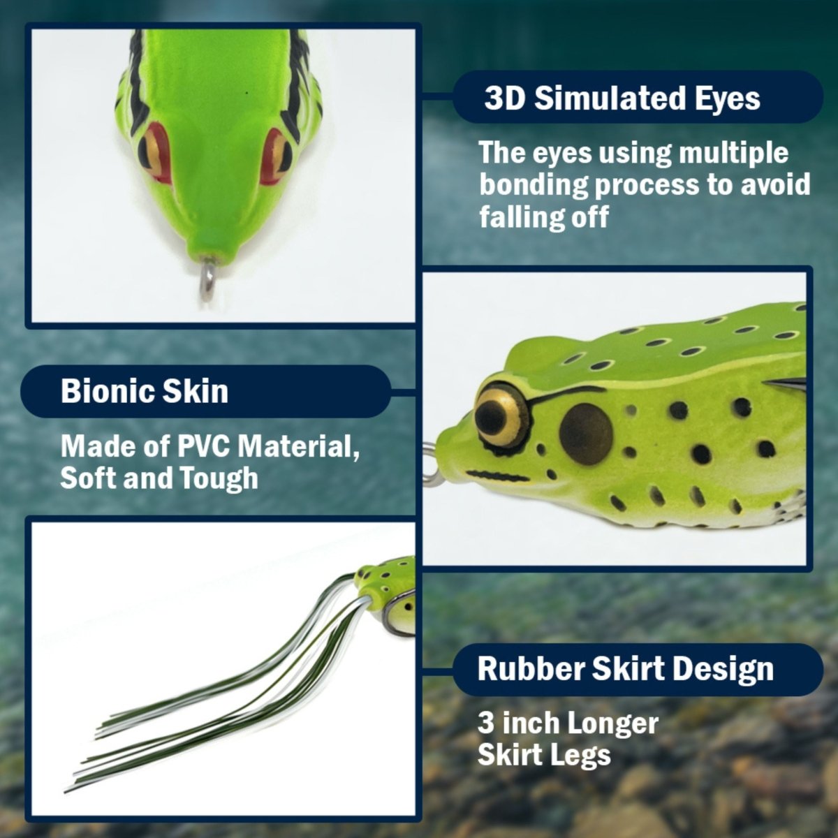 Reaction Tackle 2.5" Hollow Body Frogs / 2 - Pack - The Snag Bin