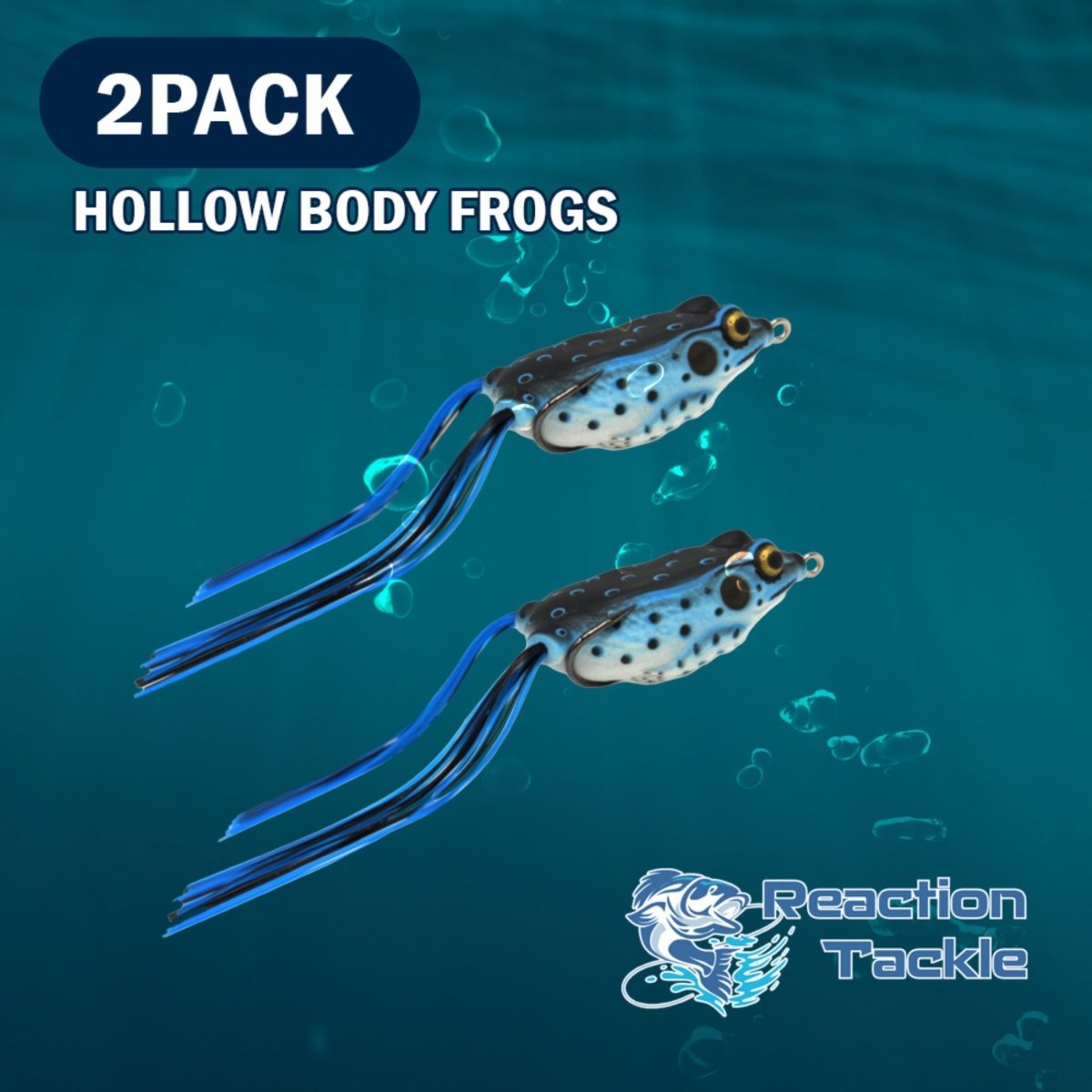 Reaction Tackle 2.5" Hollow Body Frogs / 2 - Pack - The Snag Bin