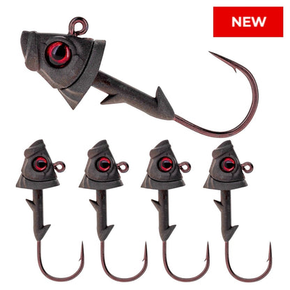 Reaction Tackle 97% Pure Tungsten Swimbait Jig with Realistic Fish Head - 5 - PACK - New - The Snag Bin