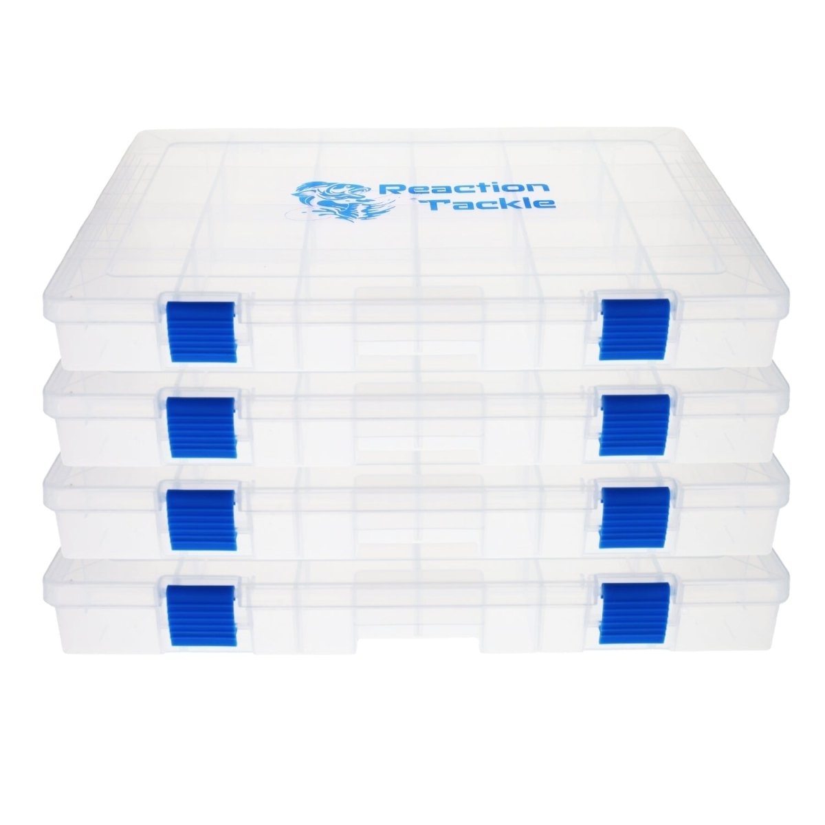 Reaction Tackle Basic Tackle Tray - Affordable, Lightweight Design with 2 Secure Clips - The Snag Bin