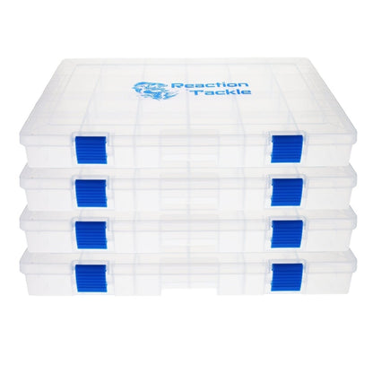 Reaction Tackle Basic Tackle Tray - Affordable, Lightweight Design with 2 Secure Clips - The Snag Bin