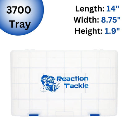 Reaction Tackle Basic Tackle Tray - Affordable, Lightweight Design with 2 Secure Clips - The Snag Bin