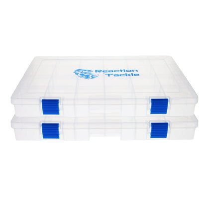 Reaction Tackle Basic Tackle Tray - Affordable, Lightweight Design with 2 Secure Clips - The Snag Bin