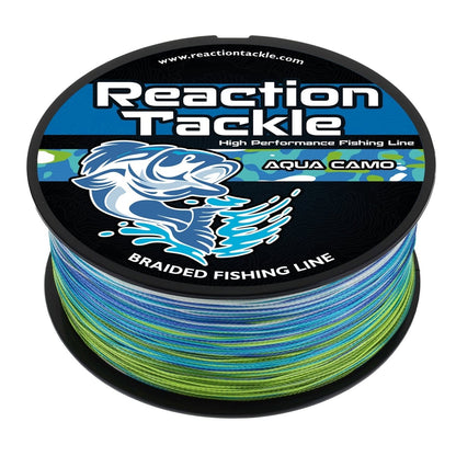 Reaction Tackle Braided Fishing Line - Aqua Camo - The Snag Bin