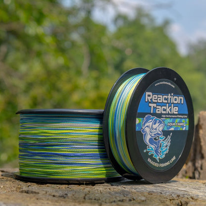 Reaction Tackle Braided Fishing Line - Aqua Camo - The Snag Bin