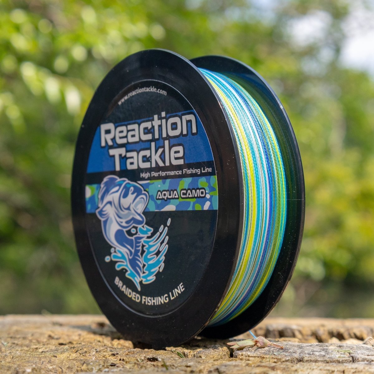 Reaction Tackle Braided Fishing Line - Aqua Camo - The Snag Bin