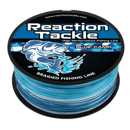 Reaction Tackle Braided Fishing Line - Blue Camo - The Snag Bin