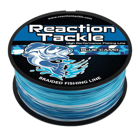 Reaction Tackle Braided Fishing Line - Blue Camo - The Snag Bin