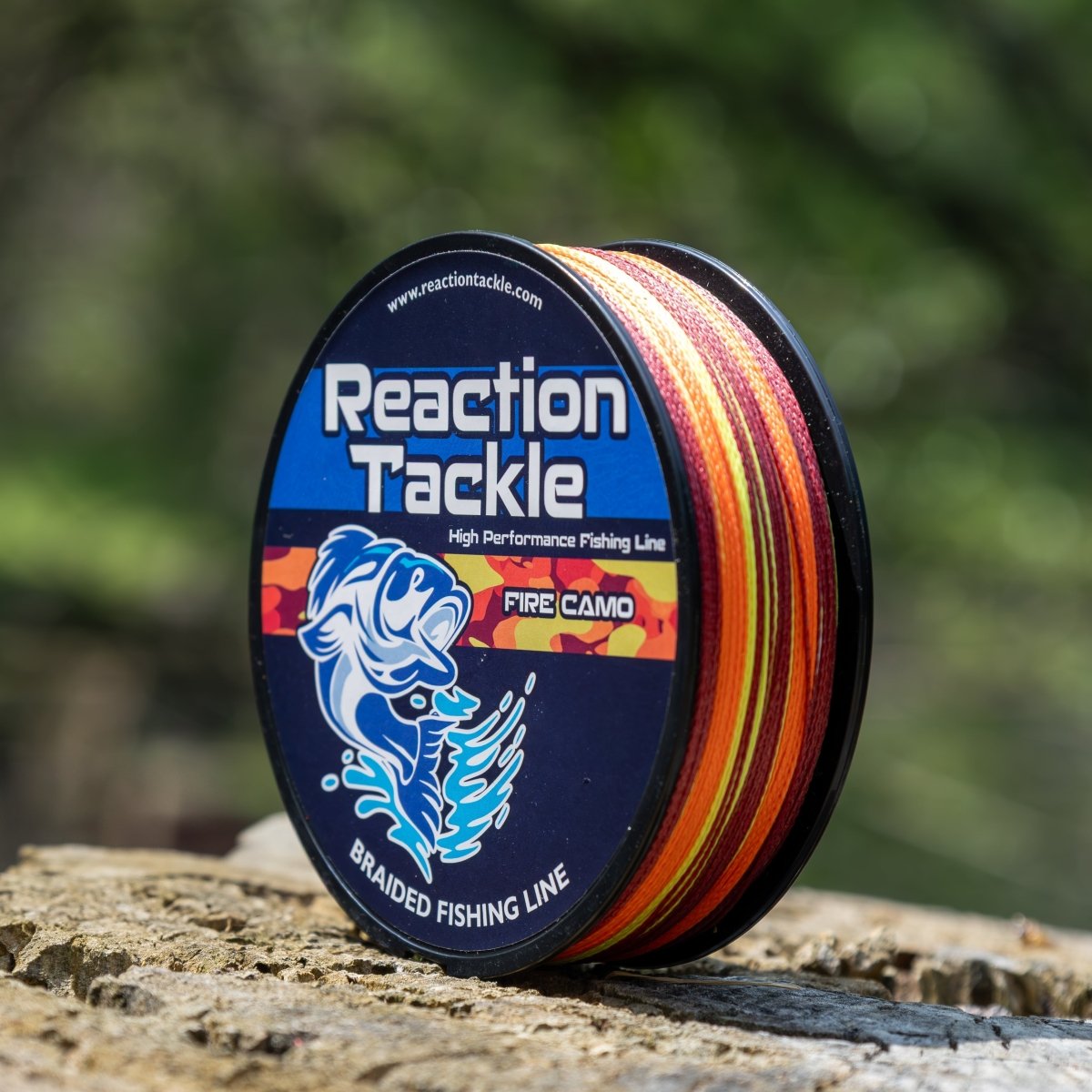Reaction Tackle Braided Fishing Line - Fire Camo - NEW - The Snag Bin