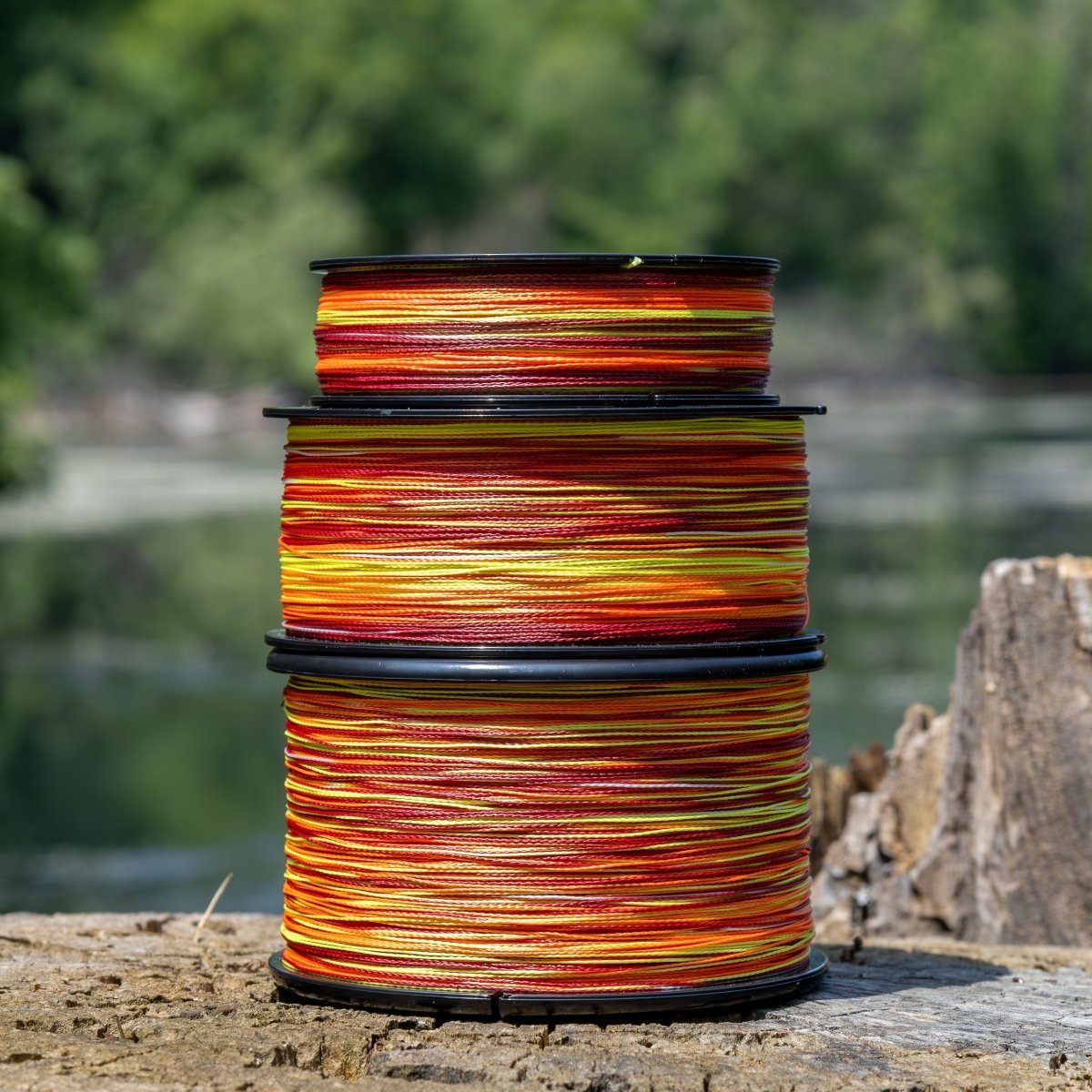 Reaction Tackle Braided Fishing Line - Fire Camo - NEW - The Snag Bin
