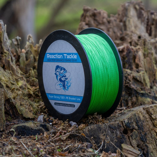 Reaction Tackle Braided Fishing Line - Hi - Vis Green - The Snag Bin