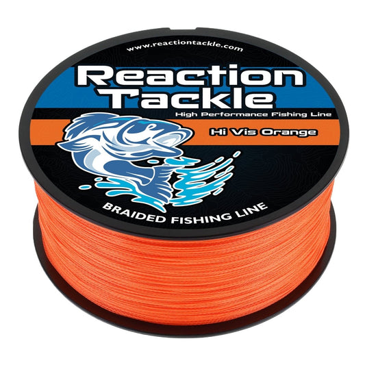 Reaction Tackle Braided Fishing Line - Hi - Vis Orange - The Snag Bin