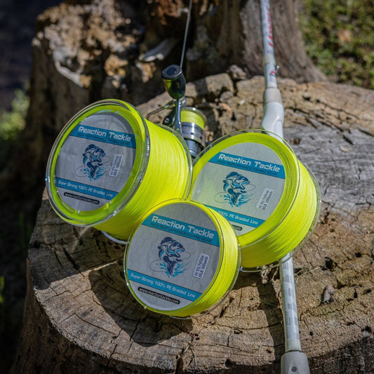 Reaction Tackle Braided Fishing Line - Hi - Vis Yellow - The Snag Bin