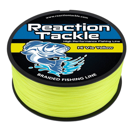 Reaction Tackle Braided Fishing Line - Hi - Vis Yellow - The Snag Bin