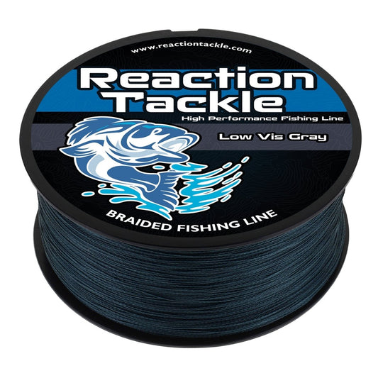 Reaction Tackle Braided Fishing Line - Low - Vis Gray - The Snag Bin