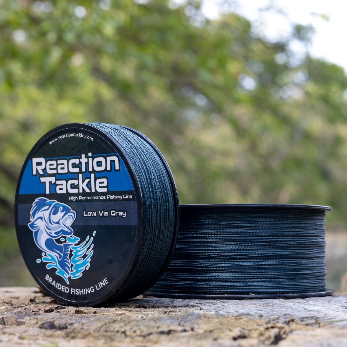 Reaction Tackle Braided Fishing Line - Low - Vis Gray - The Snag Bin