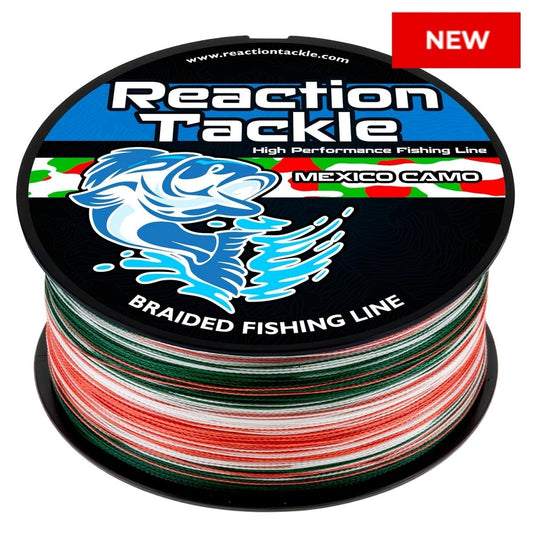 Reaction Tackle Braided Fishing Line - Mexico Camo - NEW - The Snag Bin