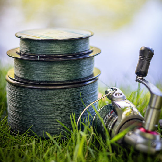 Reaction Tackle Braided Fishing Line - Moss Green - The Snag Bin