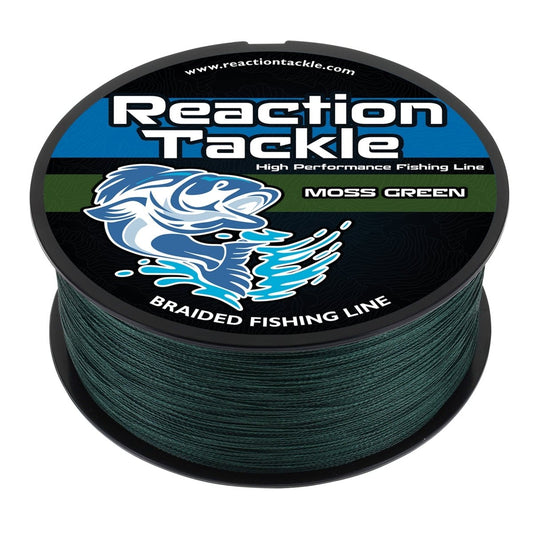 Reaction Tackle Braided Fishing Line - Moss Green - The Snag Bin