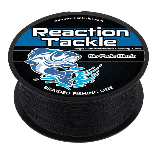 Reaction Tackle Braided Fishing Line - NO FADE Black - The Snag Bin