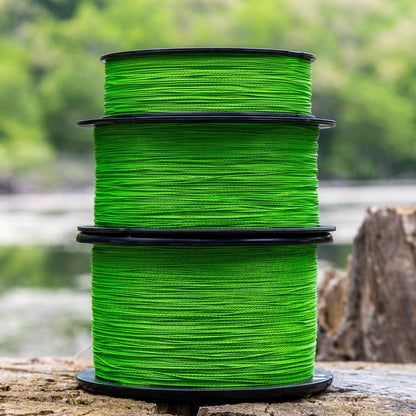 Reaction Tackle Braided Fishing Line - NO FADE Hi Vis Green - NEW - The Snag Bin