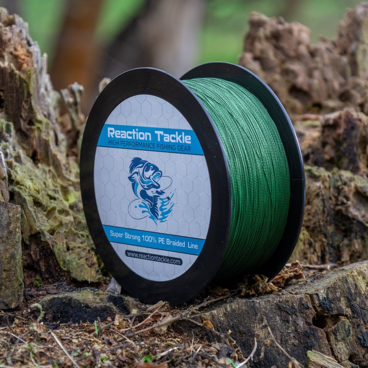 Reaction Tackle Braided Fishing Line - NO FADE Low - Vis Green - The Snag Bin