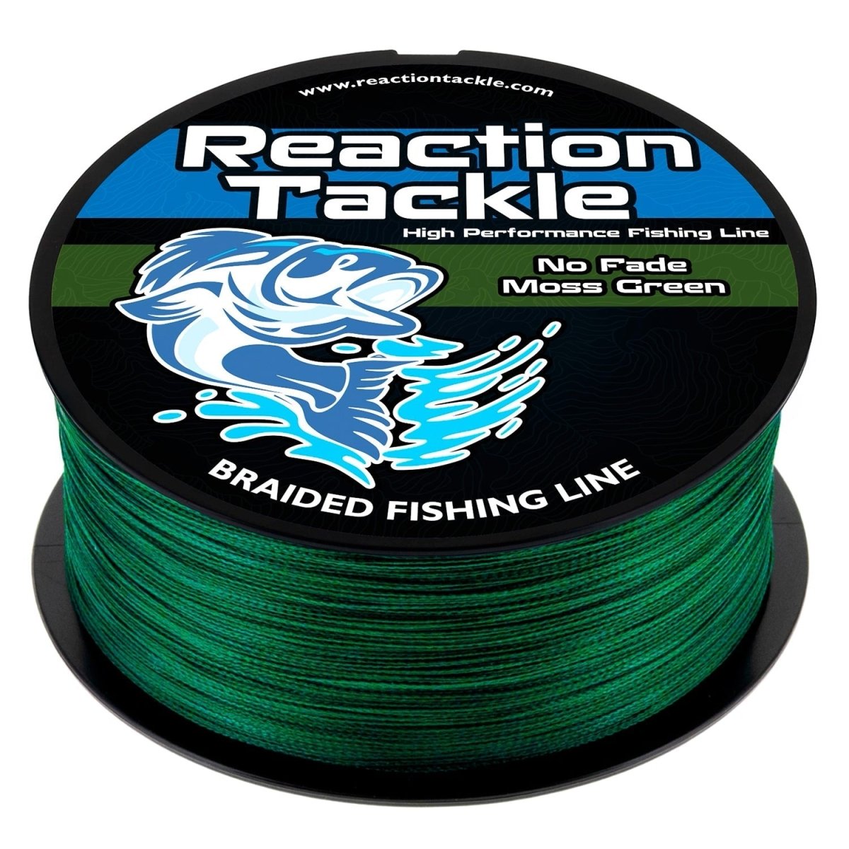 Reaction Tackle Braided Fishing Line - NO FADE Moss Green - NEW - The Snag Bin