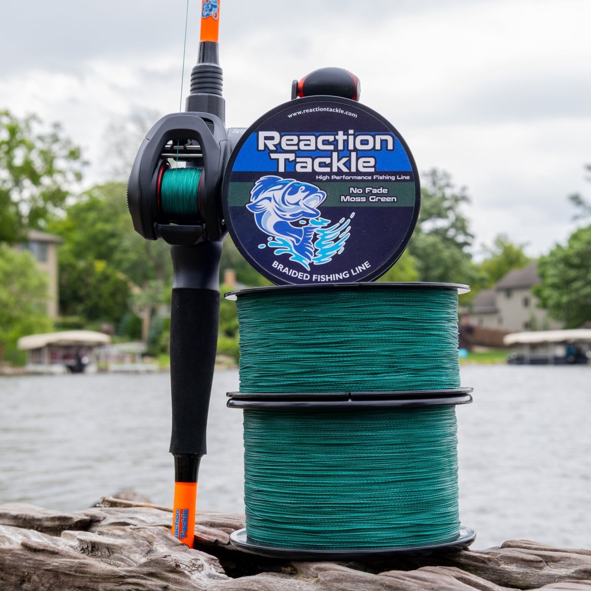Reaction Tackle Braided Fishing Line - NO FADE Moss Green - NEW - The Snag Bin