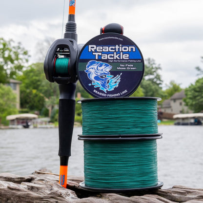 Reaction Tackle Braided Fishing Line - NO FADE Moss Green - NEW - The Snag Bin