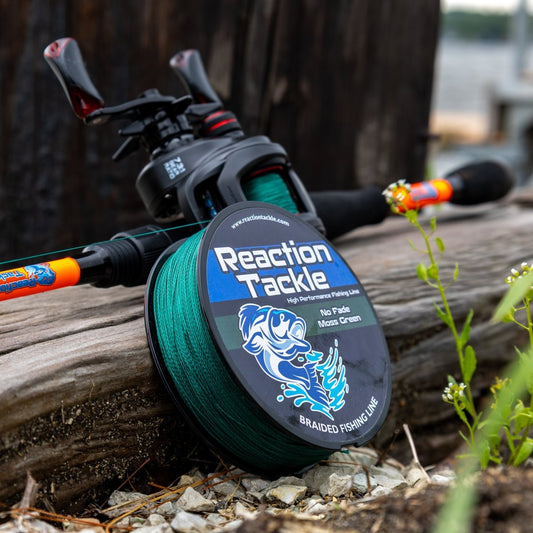 Reaction Tackle Braided Fishing Line - NO FADE Moss Green - NEW - The Snag Bin