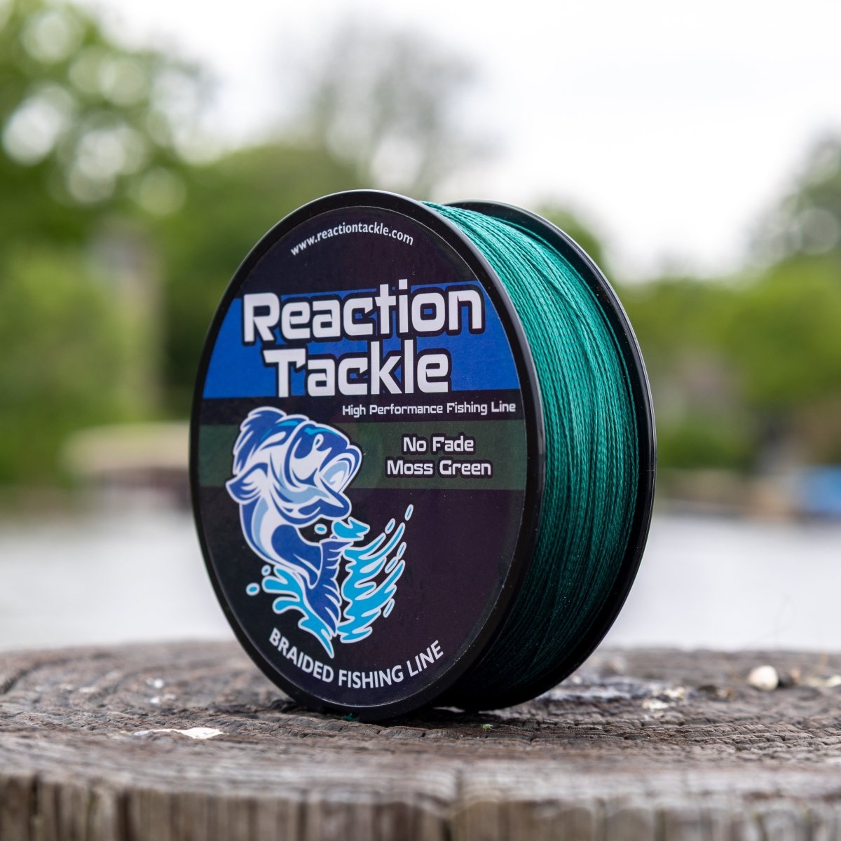 Reaction Tackle Braided Fishing Line - NO FADE Moss Green - NEW - The Snag Bin