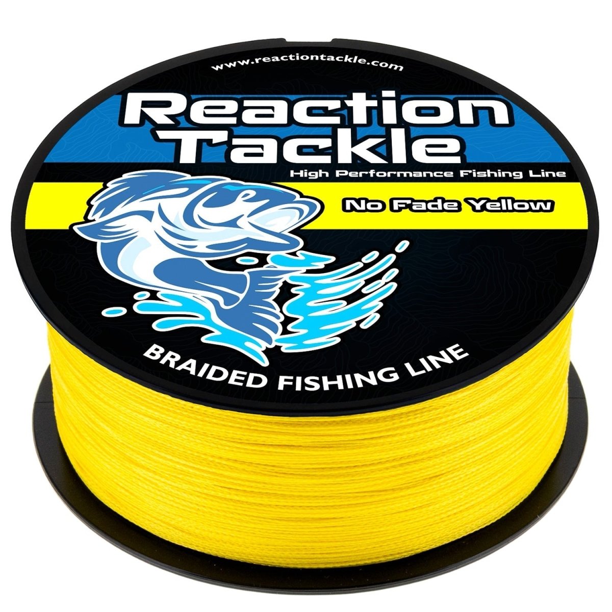 Reaction Tackle Braided Fishing Line - NO FADE Yellow - NEW - The Snag Bin