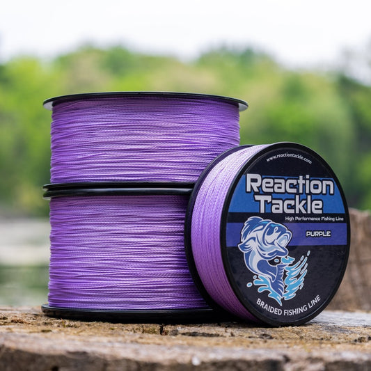 Reaction Tackle Braided Fishing Line - Purple - NEW - The Snag Bin