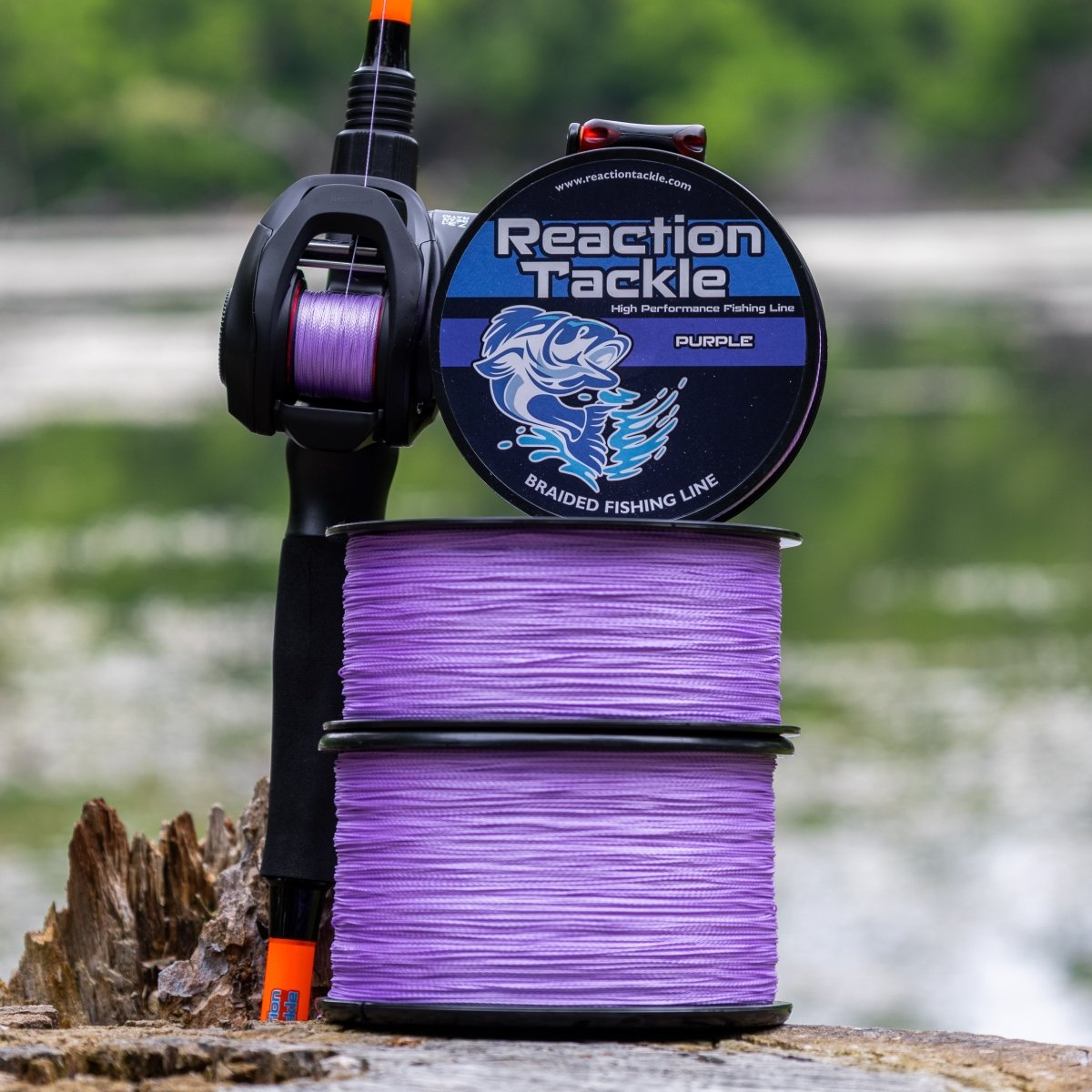 Reaction Tackle Braided Fishing Line - Purple - NEW - The Snag Bin