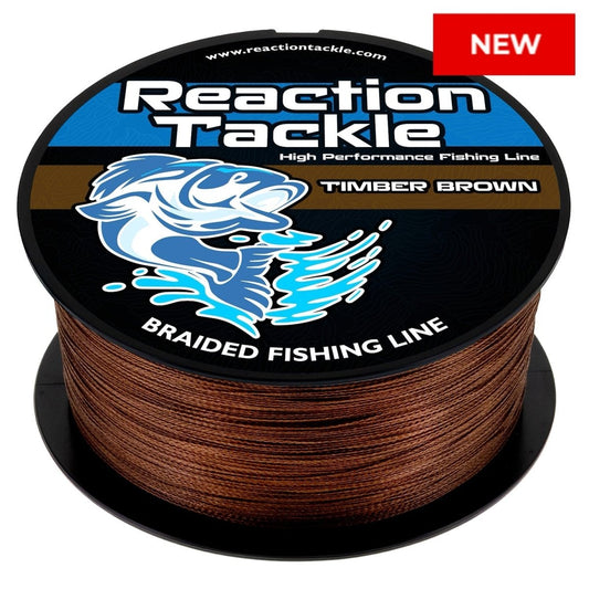 Reaction Tackle Braided Fishing Line - Timber Brown - NEW - The Snag Bin
