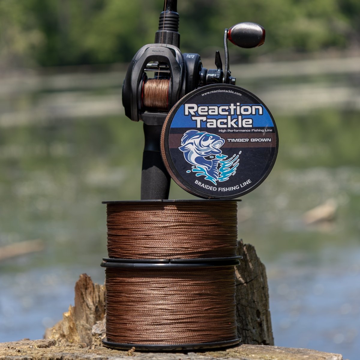Reaction Tackle Braided Fishing Line - Timber Brown - NEW - The Snag Bin