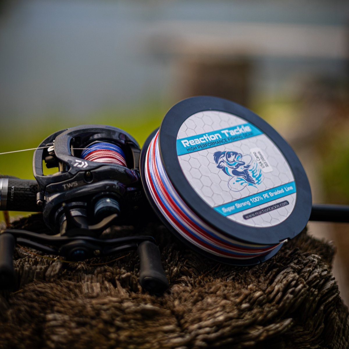 Reaction Tackle Braided Fishing Line - USA Camo - The Snag Bin