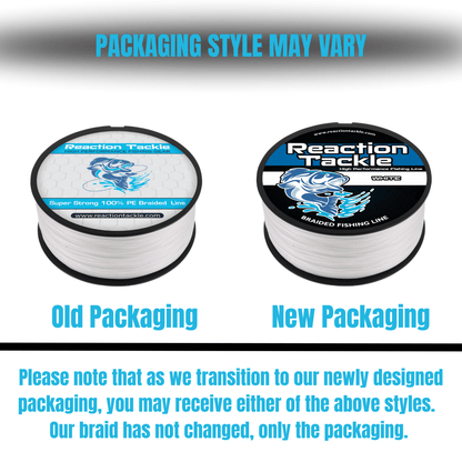 Reaction Tackle Braided Fishing Line - White - The Snag Bin
