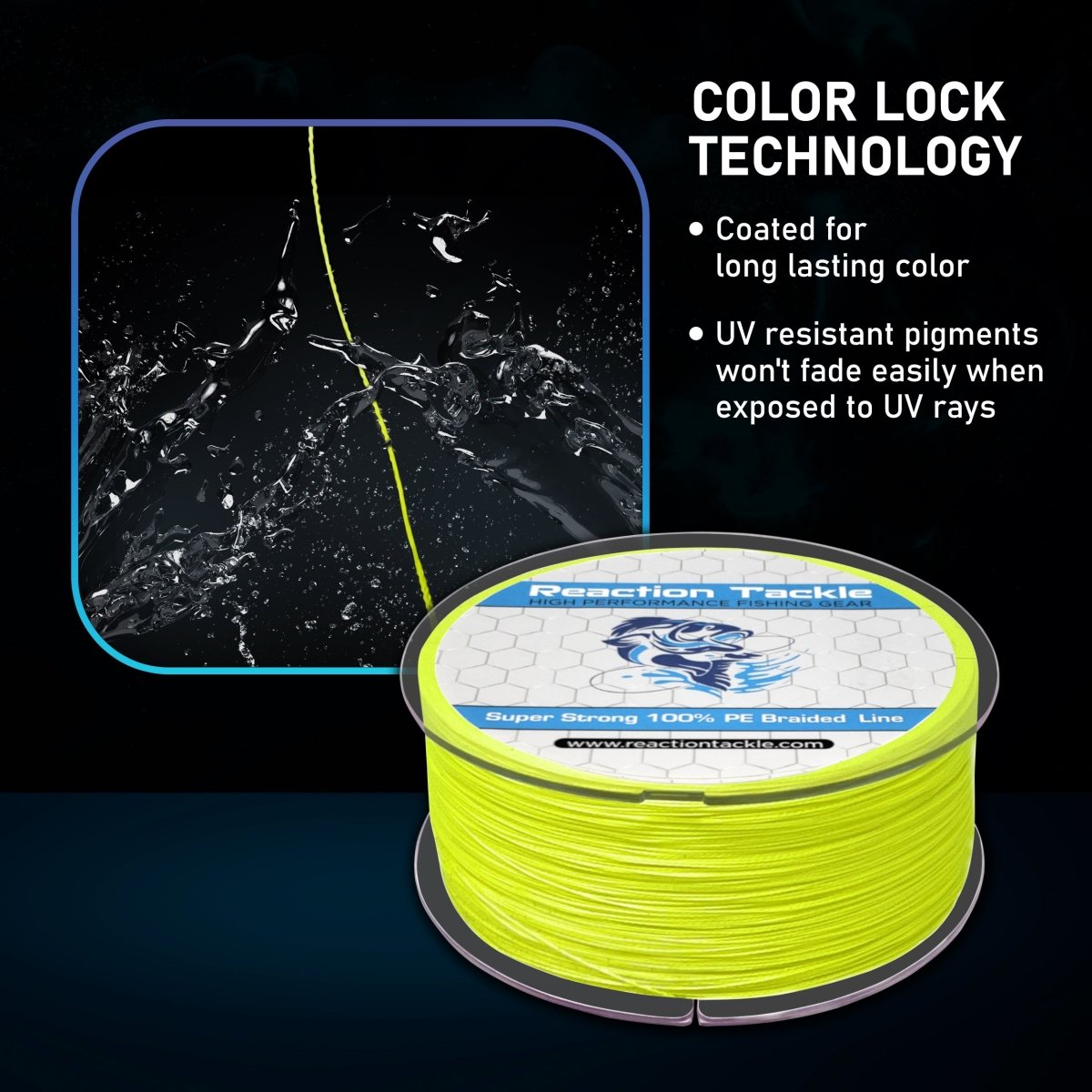 Reaction Tackle Braided Fishing Line - White - The Snag Bin