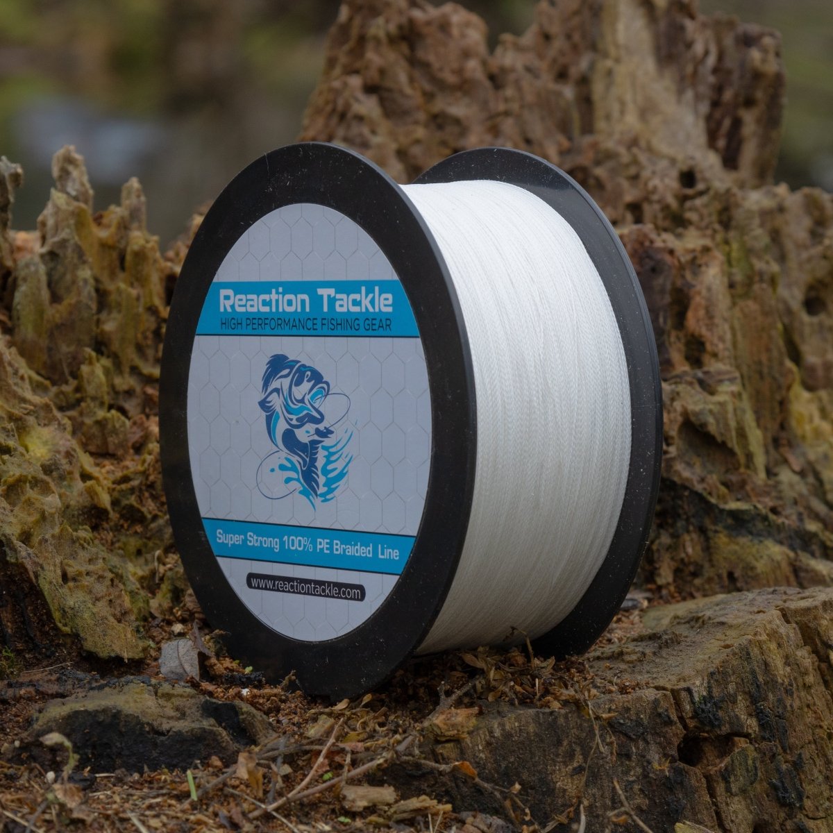 Reaction Tackle Braided Fishing Line - White - The Snag Bin