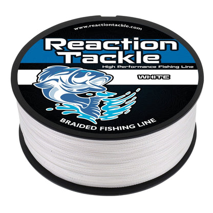 Reaction Tackle Braided Fishing Line - White - The Snag Bin